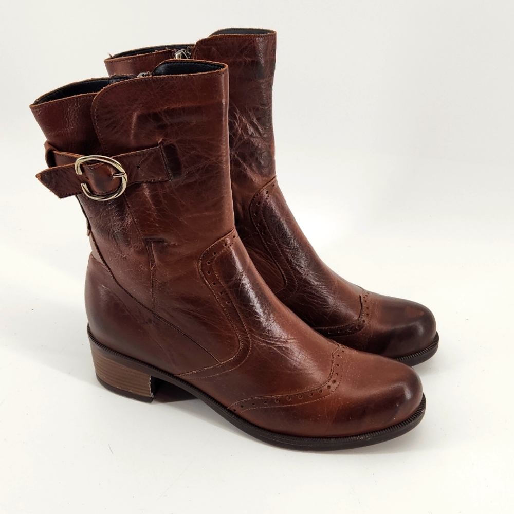 Brown Leather Ankle Boots